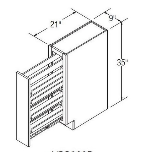 Aristokraft Cabinetry Select Series Glyn Birch Paint Vanity Base Pullout VBP0935