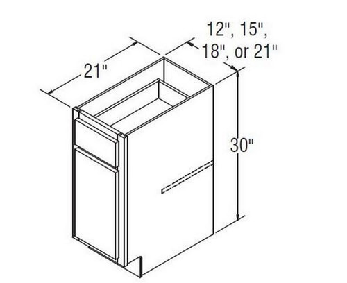 Aristokraft Cabinetry Select Series Glyn Birch Paint Vanity Base VB15