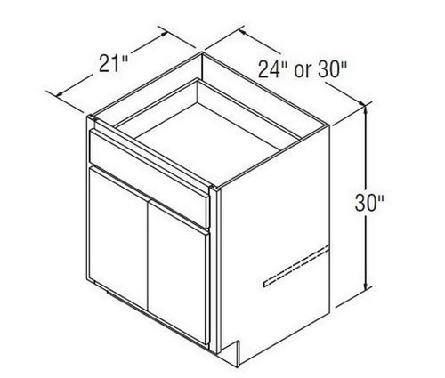 Aristokraft Cabinetry Select Series Glyn Birch Paint Vanity Base VB24