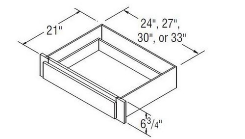 Aristokraft Cabinetry Select Series Glyn Birch Paint Vanity Drawer VDT30B