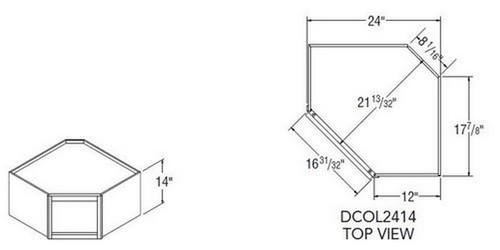 Aristokraft Cabinetry Select Series Glyn Birch Paint Diagonal Corner Roto Cabinet DCOL2414