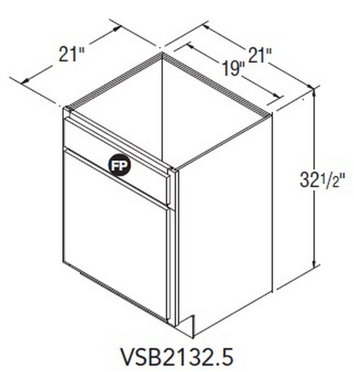 Aristokraft Cabinetry Select Series Glyn Birch Paint Vanity Sink Base VSB2132.5