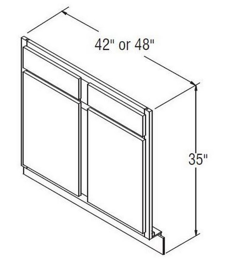 Aristokraft Cabinetry Select Series Glyn Birch Paint Sink Front SF42