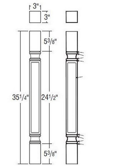 Aristokraft Cabinetry Select Series Glyn Birch Paint Island Leg ISLEGAT