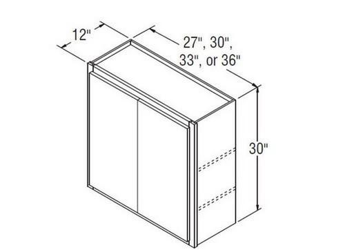 Aristokraft Cabinetry All Plywood Series Glyn Birch Wall Cabinet W3330B