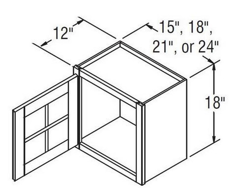 Aristokraft Cabinetry All Plywood Series Glyn Birch Wall Cabinet With Mullion Doors WMD1518