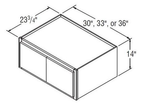 Aristokraft Cabinetry All Plywood Series Glyn Birch Refrigerator Wall Cabinet RW3014B