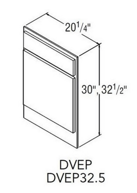 Aristokraft Cabinetry All Plywood Series Glyn Birch Decorative End Panel DVEPR Right Side