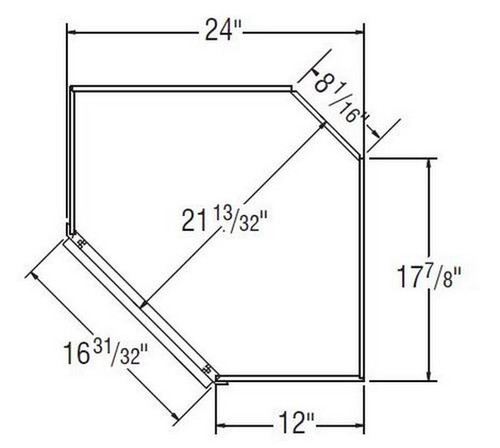 Aristokraft Cabinetry All Plywood Series Glyn Birch Diagonal Corner Cabinet DC2414