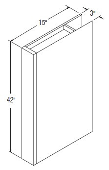 Aristokraft Cabinetry All Plywood Series Glyn Birch Wall Box Column Filler W34215BCF