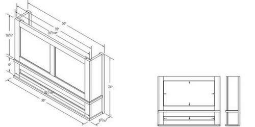 Aristokraft Cabinetry All Plywood Series Glyn Birch Wood Hood Straight Batten WHSBATT36