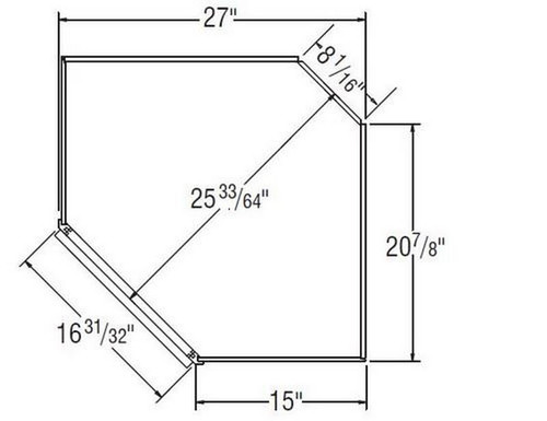 Aristokraft Cabinetry Select Series Glyn Birch Diagonal Corner Open Cabinet DCOL2742