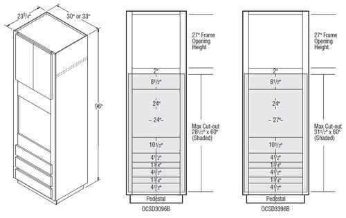 Aristokraft Cabinetry Select Series Glyn Birch Oven Cabinet OCSD3396B