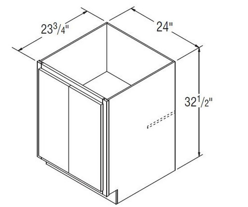 Aristokraft Cabinetry Select Series Glyn Birch Universal Base Cabinet With Full Height Door B2432.5DDFH