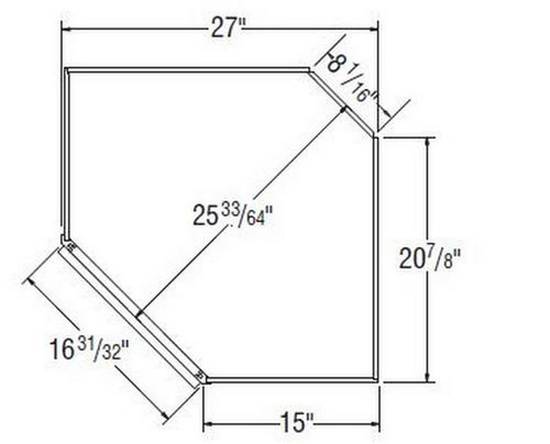 Aristokraft Cabinetry Select Series Glyn Birch Diagonal Corner Roto Cabinet DCOL2714