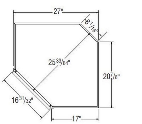 Aristokraft Cabinetry Select Series Glyn Birch Diagonal Corner Cabinet With Mullions DCMD2718
