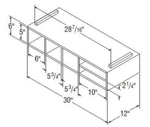 Aristokraft Cabinetry Select Series Glyn Birch Organizer Shelf ORG30