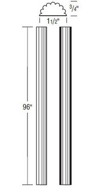 Aristokraft Cabinetry Select Series Glyn Birch Split Reed Turning REED96