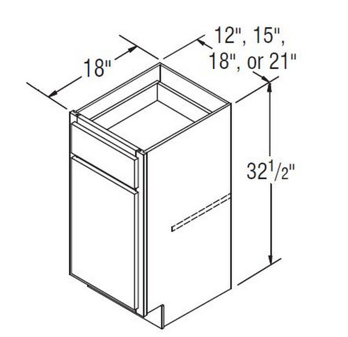 Aristokraft Cabinetry Select Series Glyn Birch Vanity Base VB1232.518