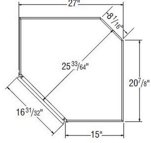 Aristokraft Cabinetry Select Series Glyn Birch Diagonal Corner Wall Cabinet DC2730