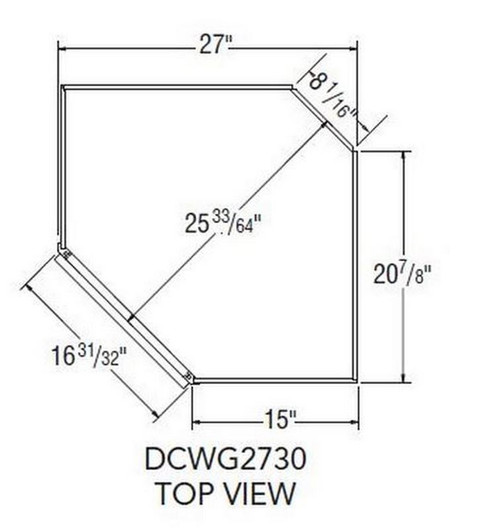 Aristokraft Cabinetry Select Series Glyn Birch Diagonal Wall Cabinet with Glass DCWG2730