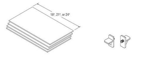 Aristokraft Cabinetry Select Series Glyn Birch Linen Closet Shelf Kits LKS21C