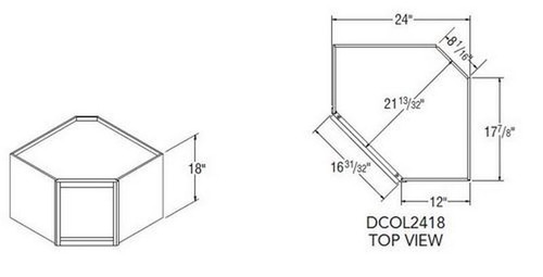 Aristokraft Cabinetry All Plywood Series Ellis PureStyle Diagonal Corner Roto Cabinet DCOL2418