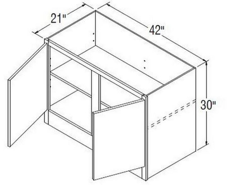 Aristokraft Cabinetry Select Series Ellis PureStyle Bookcase Base BKB4230