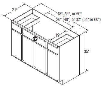 Aristokraft Cabinetry Select Series Ellis PureStyle Vanity Sink Base VSB4835