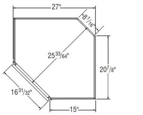 Aristokraft Cabinetry Select Series Ellis PureStyle Diagonal Corner Cabinet Without Mullions DCPG2730