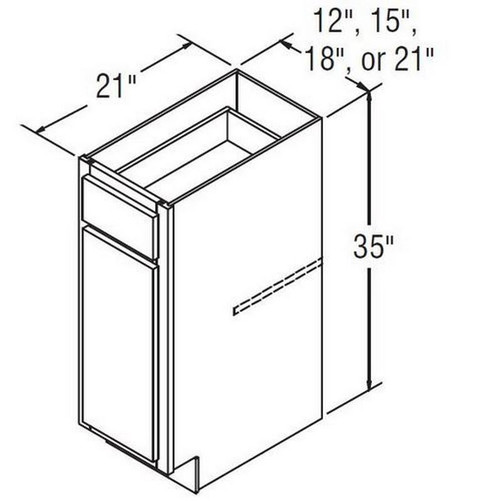 Aristokraft Cabinetry All Plywood Series Briarcliff II Paint Vanity Base VB1535