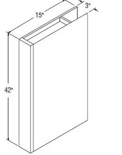 Aristokraft Cabinetry All Plywood Series Briarcliff II Paint Wall Box Column Filler W34215BCF