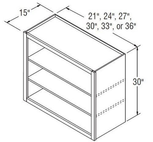 Aristokraft Cabinetry Select Series Brellin PureStyle 5 Piece Wall Cabinet With Doors Prepped For Glass WOL213015