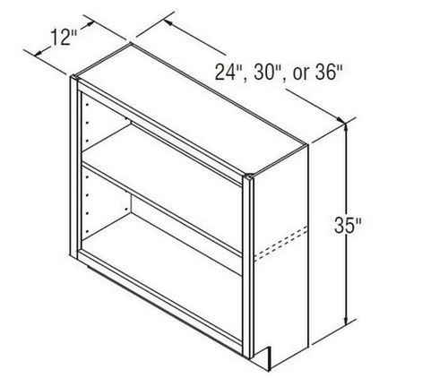 Aristokraft Cabinetry Select Series Brellin PureStyle 5 Piece Open Base Cabinet BOL2412