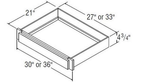 Aristokraft Cabinetry Select Series Brellin PureStyle 5 Piece Kneespace Drawer KDT36