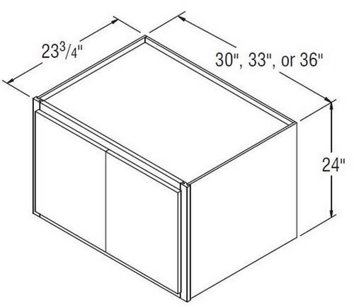 Aristokraft Cabinetry All Plywood Series Landen Maple Paint Refrigerator Wall Cabinet RW3624B