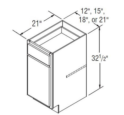 Aristokraft Cabinetry All Plywood Series Landen Maple Paint Vanity Base VB1832.5
