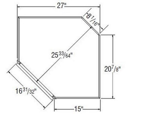 Aristokraft Cabinetry Select Series Landen Maple Paint Diagonal Corner Open Cabinet DCOL2730