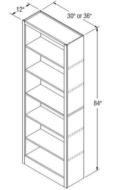 Aristokraft Cabinetry Select Series Landen Maple Paint Bookcase BK3684