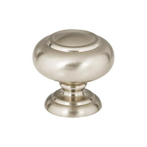 Atlas Homewares - A610-BRN Victoria Knob 1 1/4 Inch (c-c) - Brushed Satin Nickel