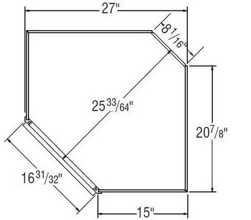 Aristokraft Cabinetry Select Series Landen Maple Paint Diagonal Corner Cabinet DC2718