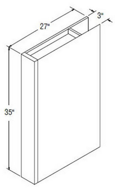 Aristokraft Cabinetry Select Series Landen Maple Paint Base Box Column Filler B33527BCF