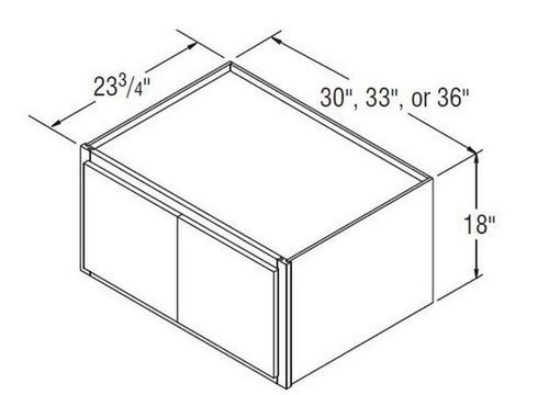 Aristokraft Cabinetry All Plywood Series Landen Maple Refrigerator Wall Cabinet RW3318B