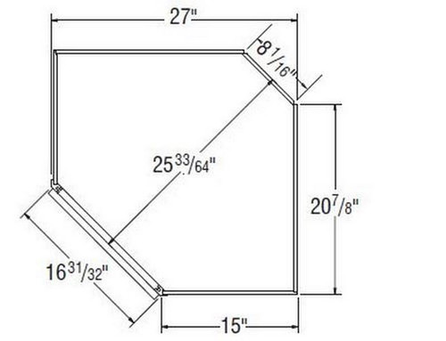 Aristokraft Cabinetry All Plywood Series Landen Maple Diagonal Corner Open Cabinet DCOL2730