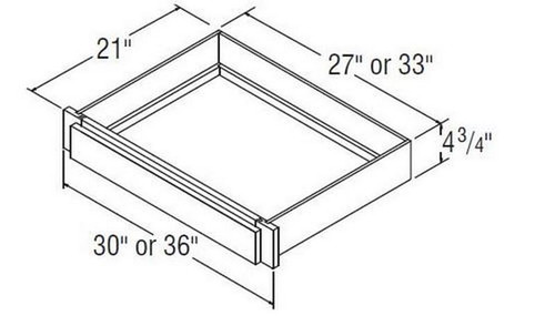 Aristokraft Cabinetry All Plywood Series Landen Maple Kneespace Drawer KDT36