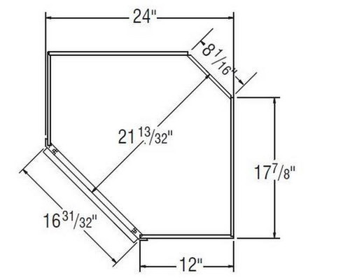 Aristokraft Cabinetry All Plywood Series Landen Maple Diagonal Corner Cabinet DC2424