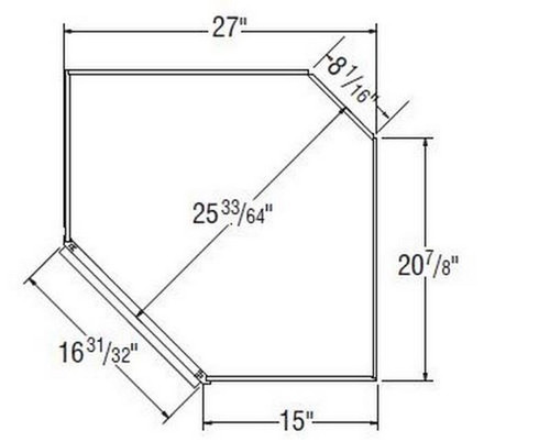 Aristokraft Cabinetry All Plywood Series Landen Maple Diagonal Wall Cabinet with Glass DCWG2718