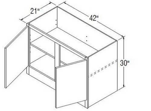 Aristokraft Cabinetry Select Series Landen Maple Bookcase Base BKB4230