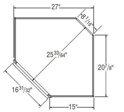 Aristokraft Cabinetry Select Series Landen Maple Diagonal Corner Cabinet DC2714