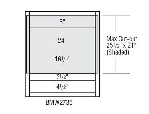 Aristokraft Cabinetry Select Series Landen Maple Microwave Base Cabinet BMW2735